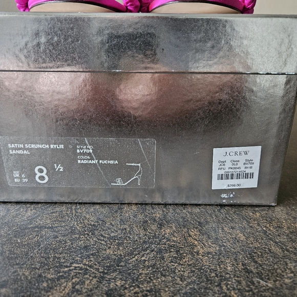 NWT J. Crew Collection Rylie ruched-strap heels in pink satin - Picture 6 of 17